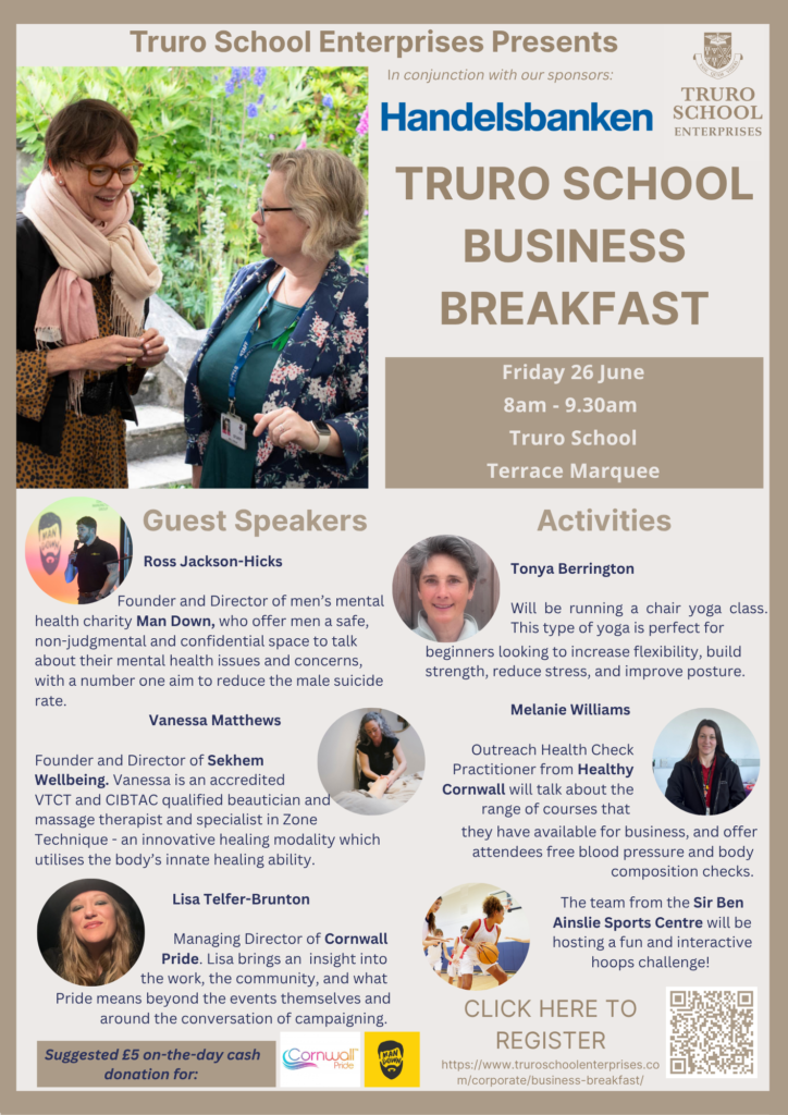 Business Breakfast - Truro School Enterprises % : Truro School Enterprises